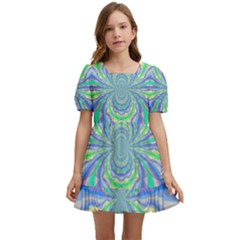 Fractal Geometry Mathematics Gradient Ovals Math Kids  Short Sleeve Dolly Dress by Ravend