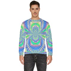 Fractal Geometry Mathematics Gradient Ovals Math Men s Fleece Sweatshirt by Ravend