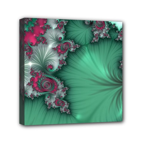 Fractal Spiral Template Abstract Background Design Mini Canvas 6  X 6  (stretched) by Ravend