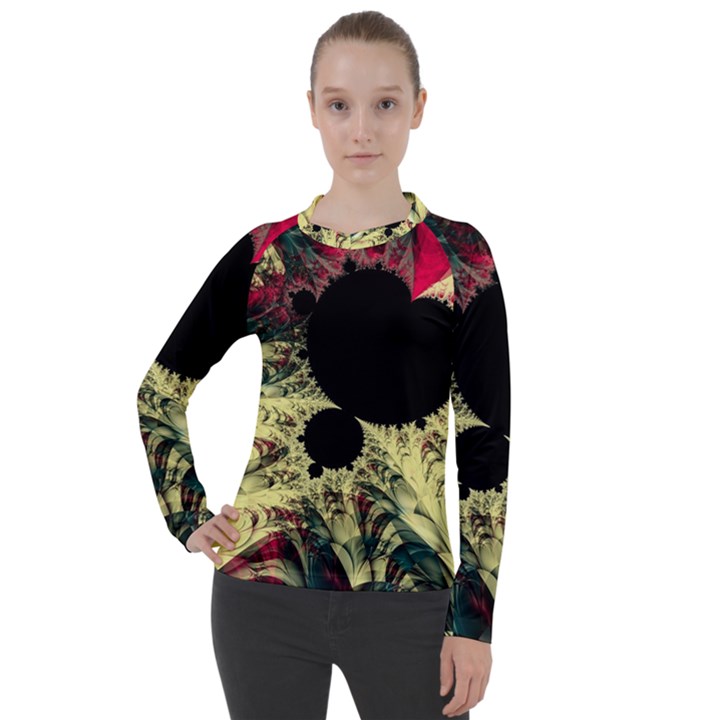 Fractal Art Design Fractal Art Digital Art Women s Pique Long Sleeve Tee