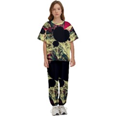 Fractal Art Design Fractal Art Digital Art Kids  Tee And Pants Sports Set by Ravend