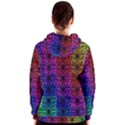 Rainbow Grid Form Abstract Background Graphic Women s Zipper Hoodie View2