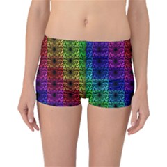 Rainbow Grid Form Abstract Background Graphic Boyleg Bikini Bottoms by Ravend