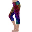 Rainbow Grid Form Abstract Background Graphic Capri Yoga Leggings View2