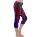 Rainbow Grid Form Abstract Background Graphic Capri Yoga Leggings View3