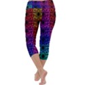 Rainbow Grid Form Abstract Background Graphic Capri Yoga Leggings View4