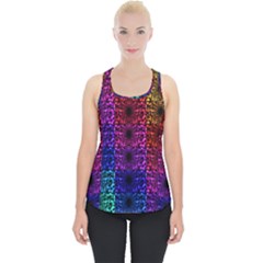 Rainbow Grid Form Abstract Background Graphic Piece Up Tank Top by Ravend