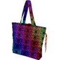 Rainbow Grid Form Abstract Background Graphic Drawstring Tote Bag View1