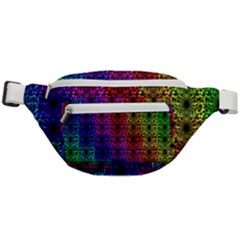 Rainbow Grid Form Abstract Background Graphic Fanny Pack by Ravend