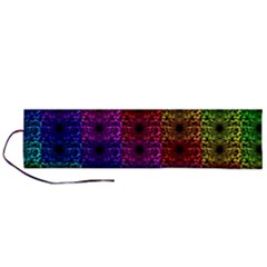 Rainbow Grid Form Abstract Background Graphic Roll Up Canvas Pencil Holder (l) by Ravend