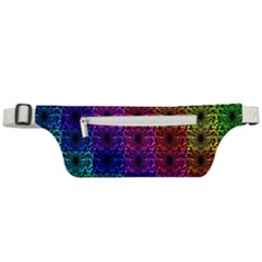 Rainbow Grid Form Abstract Background Graphic Active Waist Bag by Ravend