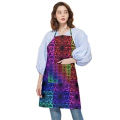 Rainbow Grid Form Abstract Background Graphic Pocket Apron by Ravend