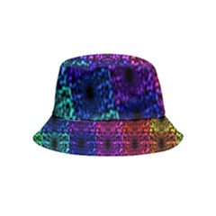 Rainbow Grid Form Abstract Background Graphic Bucket Hat (kids) by Ravend