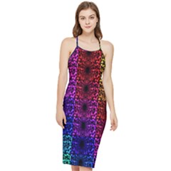 Rainbow Grid Form Abstract Background Graphic Bodycon Cross Back Summer Dress by Ravend