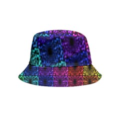 Rainbow Grid Form Abstract Background Graphic Inside Out Bucket Hat (kids) by Ravend