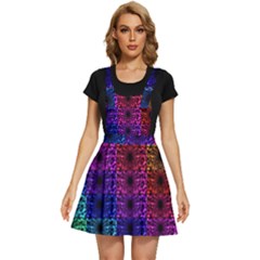 Rainbow Grid Form Abstract Background Graphic Apron Dress by Ravend