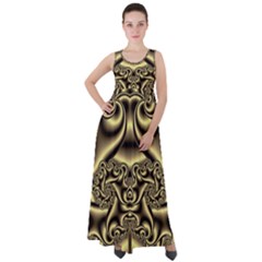 Background Fractal Sample Fantasy Texture Design Empire Waist Velour Maxi Dress by Ravend