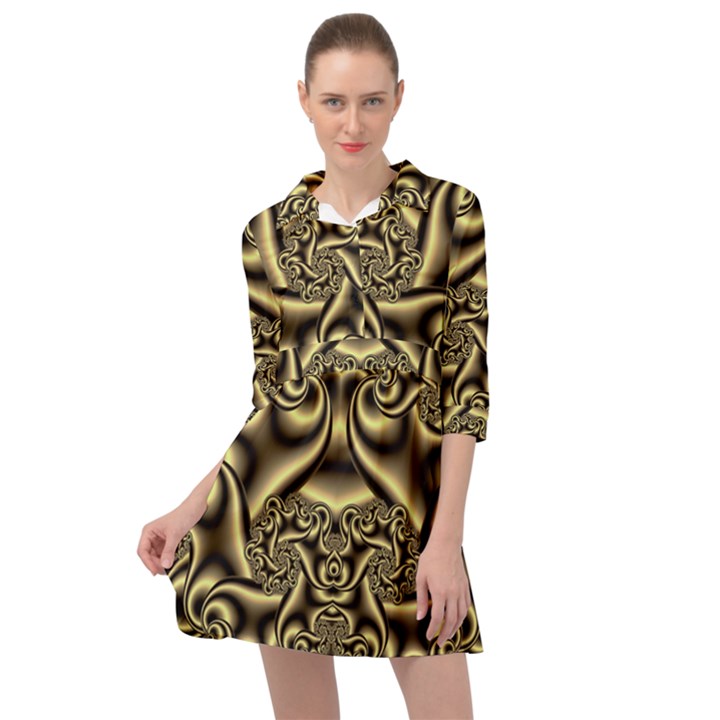 Background Fractal Sample Fantasy Texture Design Mini Skater Shirt Dress