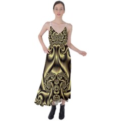 Background Fractal Sample Fantasy Texture Design Tie Back Maxi Dress by Ravend