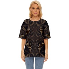 Fractal Symmetry Symmetrical Art Artwork Oversized Basic Tee by Ravend