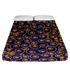 Spiral Pattern Texture Fractal Circle Geometry Fitted Sheet (king Size) by Ravend