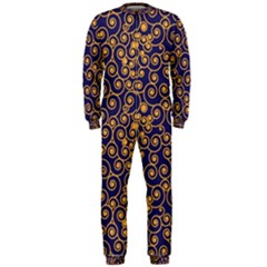 Spiral Pattern Texture Fractal Circle Geometry Onepiece Jumpsuit (men) by Ravend