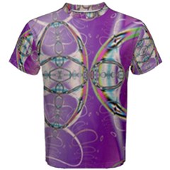 Abstract Colorful Art Pattern Design Fractal Men s Cotton Tee by Ravend