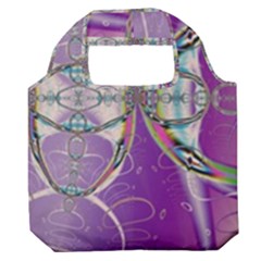 Abstract Colorful Art Pattern Design Fractal Premium Foldable Grocery Recycle Bag by Ravend