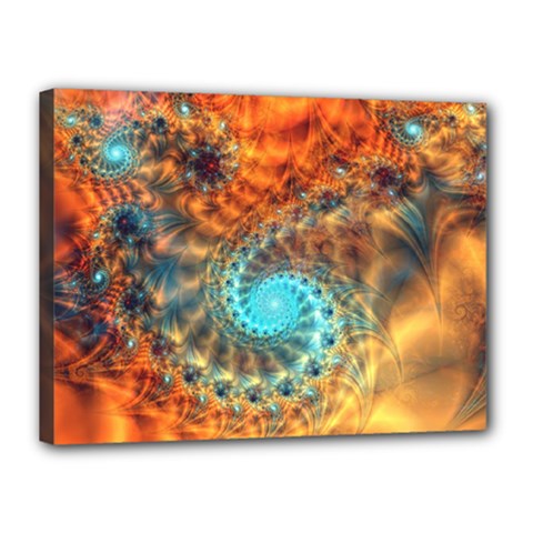 Fractal Math Abstract Mysterious Mystery Vortex Canvas 16  X 12  (stretched) by Ravend