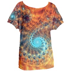 Fractal Math Abstract Mysterious Mystery Vortex Women s Oversized Tee by Ravend