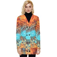 Fractal Math Abstract Mysterious Mystery Vortex Button Up Hooded Coat  by Ravend