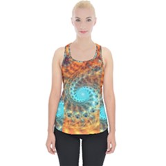 Fractal Math Abstract Mysterious Mystery Vortex Piece Up Tank Top by Ravend