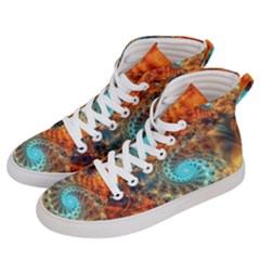 Fractal Math Abstract Mysterious Mystery Vortex Women s Hi-top Skate Sneakers by Ravend