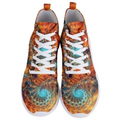 Fractal Math Abstract Mysterious Mystery Vortex Men s Lightweight High Top Sneakers by Ravend