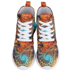 Fractal Math Abstract Mysterious Mystery Vortex Women s Lightweight High Top Sneakers by Ravend