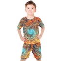 Fractal Math Abstract Mysterious Mystery Vortex Kids  Tee and Shorts Set View1