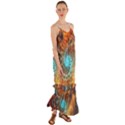 Fractal Math Abstract Mysterious Mystery Vortex Cami Maxi Ruffle Chiffon Dress View1