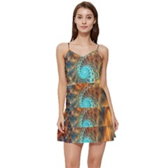 Fractal Math Abstract Mysterious Mystery Vortex Short Frill Dress by Ravend