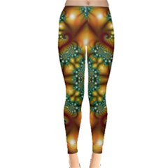 Background Abstract Fractal Annotation Texture Leggings  by Ravend