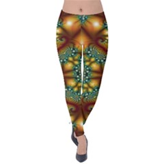 Background Abstract Fractal Annotation Texture Velvet Leggings by Ravend