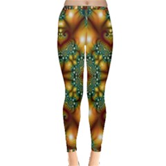 Background Abstract Fractal Annotation Texture Inside Out Leggings by Ravend