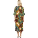 Background Abstract Fractal Annotation Texture Double Cuff Midi Dress View4