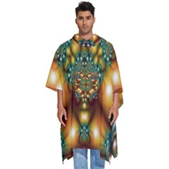 Background Abstract Fractal Annotation Texture Men s Hooded Rain Ponchos by Ravend