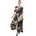 Space Futuristic Technology Digital Ai Generated Waist Tie Boho Maxi Dress View1