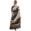 Space Futuristic Technology Digital Ai Generated Waist Tie Boho Maxi Dress View2