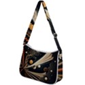 Space Futuristic Technology Digital Ai Generated Zip Up Shoulder Bag View2