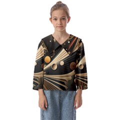 Space Futuristic Technology Digital Ai Generated Kids  Sailor Shirt