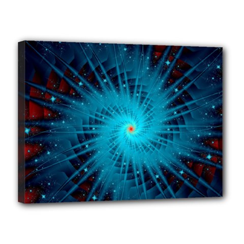 Spiral Stars Fractal Cosmos Explosion Big Bang Canvas 16  X 12  (stretched) by Ravend