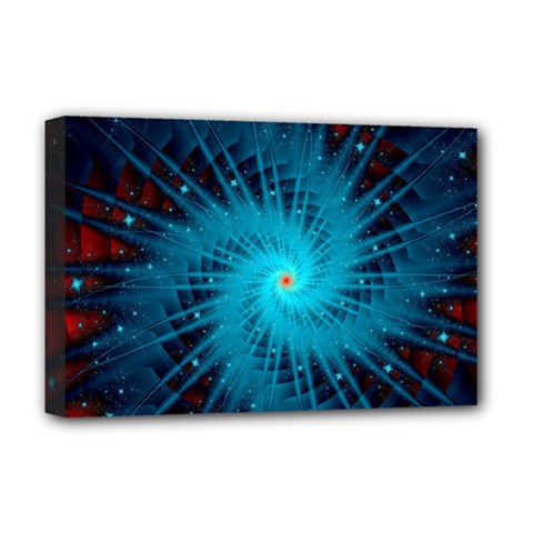 Spiral Stars Fractal Cosmos Explosion Big Bang Deluxe Canvas 18  X 12  (stretched) by Ravend