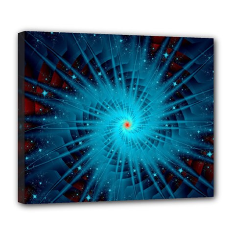 Spiral Stars Fractal Cosmos Explosion Big Bang Deluxe Canvas 24  X 20  (stretched) by Ravend